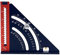 HINMAY Outil de mise en page extensible 2 en 1, 15.2 cm, règle triangulaire pliable, chevron en aluminium, équerre de charpentier avec base, mesure multi-angle, outils de travail du bois.