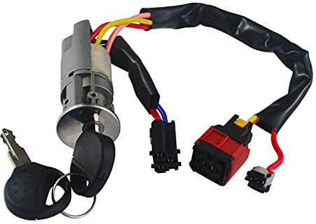 FanPaYY Interruptor del cilindro de encendido de la cerradura de la dirección 4162P0 con 2 llaves para Peu-geot 206 406 Ci-troen Xsara Picasso