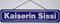 Blechschild mit Kordel 47 x 10 cm Straßenschild Wien: Kaiserin Sissi - Blechemma