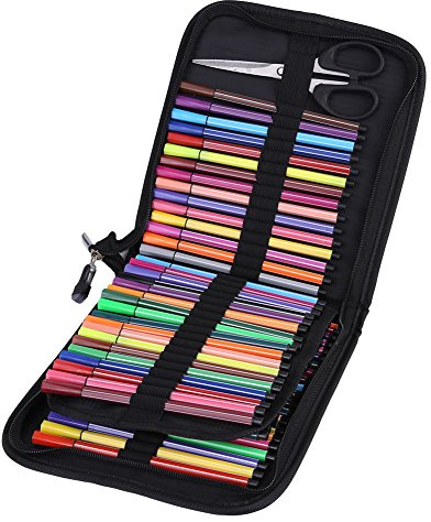 Federmäppchen, Federmäppchen Große 72 Slots Federmappe Federtasche Mäppchen Tragbar Buntstifte Organizer für Studenten, farbige Stifteetui, Beutel, Beutel, Schreibwaren-Organizer