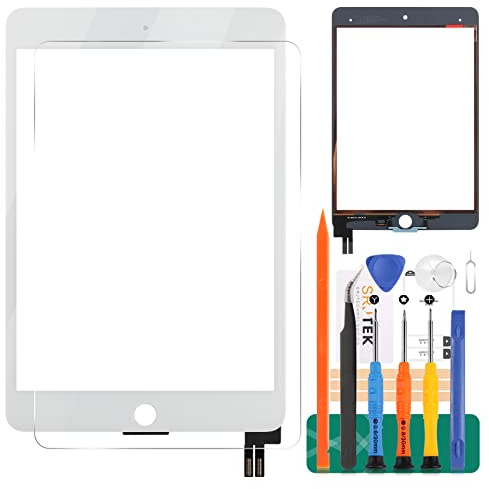 Sostituzione per iPad Mini 5 A2124 A2126 A2133 Touch Screen Digitizer Vetro con strumenti di riparazione (bianco)