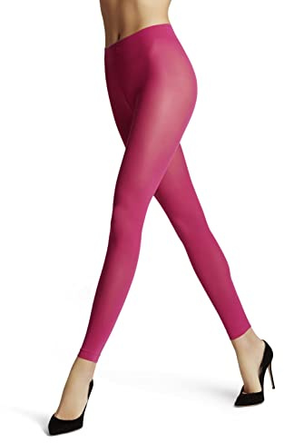 FALKE Women's Pure Matt 50 DEN W Le Semi-Opaque Plain 1 Pair Leggings, Red Berry 8390, M