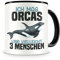 Samunshi® Orca Tasse mit Spruch Ich mag Orcas Geschenk für Killerwal Fans Kaffeetasse Lustige Tassen zum Geburtstag