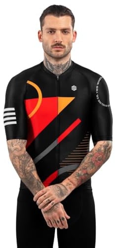 SIROKO - Radtrikot M2 Colorado - S - Schwarz/Rot