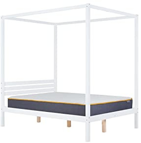 Birlea Mercia Four Poster King Bed White
