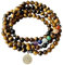 Sudemota Halsketten Natürliches Tigerauge 108 Armband 7 Chakra Armband 925 Sterling Silber Inspirierendes Anhänger Armband Neujahrsgeschenk Weihnachtsarmband Modeschmuck (Color : I am enough)