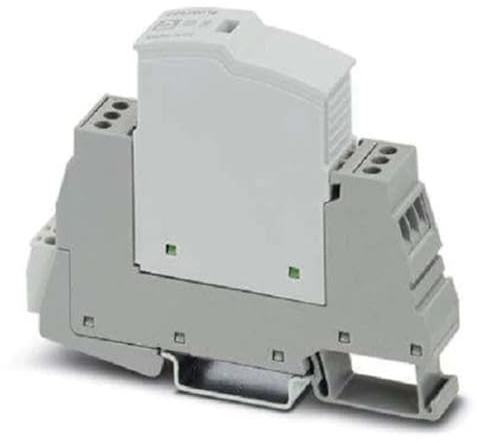 Type 2/3 Surge Protection - consisting of Protective Plug and Base Element - with Integrated Status Indicator and Remote signaling for Single-Phase Power Supply Networks. Nominal Voltage 120 V AC/DC.