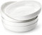 Leegg Juego de 4 platos redondos pequeños de cerámica para postre, ensalada, aperitivo, pastel (blanco)