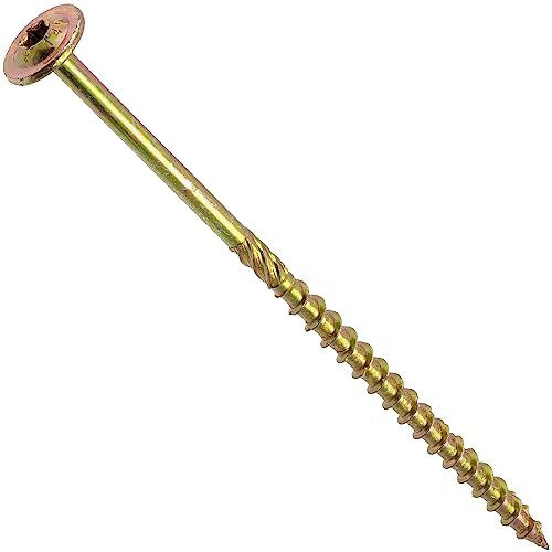 AERZETIX - C67498 - Lot de 100 Vis à bois Ø6x140mm à tête large bombée - à empreinte étoile Т30 - en acier zingué - menuiserie, contreplaqués, agglomérés, mélaminés