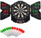 SPOTRAVEL Electronic Dartboards, Professional Dart Board Set with 216 Game Modes, Cabinet, 4 Bright LED Display & 12 Darts, Automatic Scoring Dartboard for Kids Adults