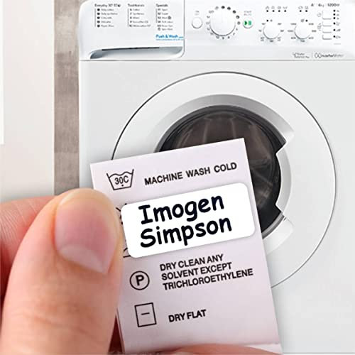 UltraStick - Stick-on Garment Name Labels, Perfect for School Trips, Camping etc. Just Stick on - No Need to sew or Iron - These Labels Will Also Dishwasher Proof (120)