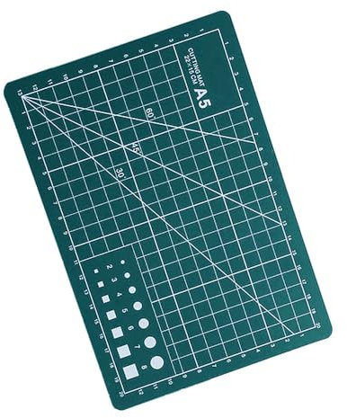 Tapis de découpe A5 en PVC auto-cicatrisant pour tissu, bricolage, couture, matelassage - Vert