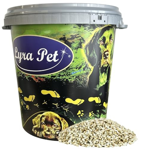 Lyra Pet® 10 kg Kardisaat Vogelfutter für Wildvögel in 30 L Tonne | Reich an Fetten & Ölen - Kohlenhydratreiches Wildvogelfutter - Nährstoffe für Sommer & Winter - Zusatz für Streufutter