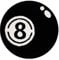 8 Ball Billard Teppich，Anti-Rutsch Tufting Teppich, Rund Kinder Schlafzimmer Schwarz Rug,Einfach zu säubern Badematte, Teppich kinderzimmer Gegend Dekoratio(60 * 60CM)