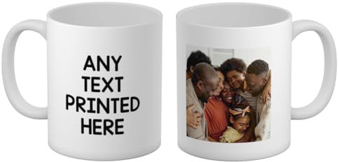 Shopagift Personalised Mug Any Photo Image Text Logo Picture Design White 11oz Large Coffee Cup for Birthdays Mothers Fathers Day Mum Dad Kitchen Funny Work Gifts
