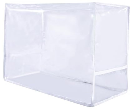Amagogo ​Nähmaschinen-Abdeckung mit Außentaschen- Transparente PVC Staubschutzhülle 44,5x30,5x20,3cm, Wasserdichtes Nähzubehör, PVC, transparente Schutzhülle für Nähmaschine + Zubehör​