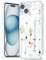 Svanove for iPhone 15 Plus/ 14 Plus Case Flower, Girly Cute Clear Floral Aesthetic Design, Slim Thin Transparent Hard Shell Plastic Phone Case for Women Girls, Trendy Elegant Pattern, Wildflower