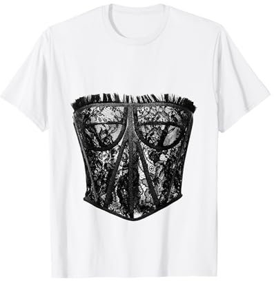 Corset Print Bustier Bra Graphic Trendy Sexy Lingerie design T-Shirt