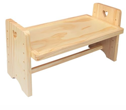 Pasdrucn Gamelle Surélevée, Gamelles Surélevées, avec Support en Bois Design avec Porte-Gamelles, Hauteur Réglable Porte-Bol en Bois De Bambou pour Chiens Et Chats (S)