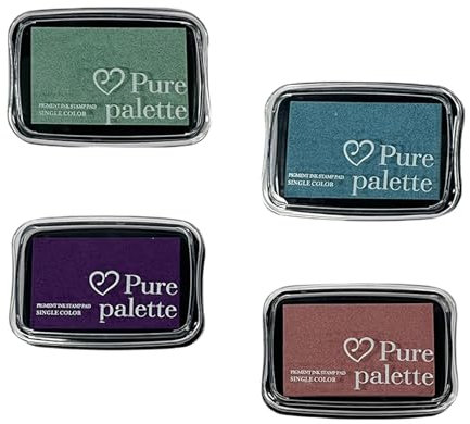 INCAUCA Stempelkissen für Gummistempel, waschbare Stempelkissen, Finger-Stempelkissen zum Stempeln, Bastel-Stempelkissen, Partner, DIY, Farbe für Papier, Holz, Stoff, Fingerabdrücke, Scrapbook (B)