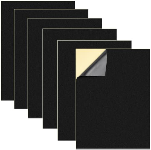 6 Hojas de Espuma Autoadhesiva, 300*200*1/2/3mm Hojas de Espuma Autoadhesiva, Gruesas Hojas de Goma Neopreno de Celda Cerrada, Estera de Espuma EVA con Soporte Adhesivo para Muebles