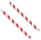 250 x Compostable Bubble Tea Straws - 12mm Extra Wide x 230mm Long Paper Straws | Biodegradable Red & White Stripe Disposable Smoothies Straw for Boba, Milkshakes, Slushies - Eco-Friendly