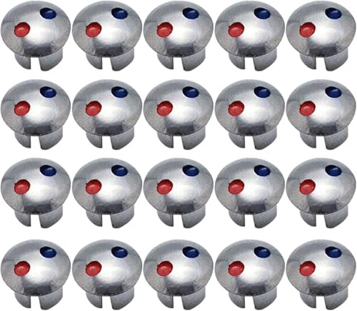 20Pcs Faucet Replacement Part | Water Temperature Indicators | Hot Cold Water Markers, Handle Index Buttons Faucets Replacement Part, Hot and Cold Signs Button Hot Cold Water Label for Kitchen