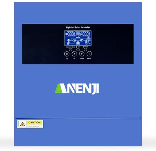 Aninerel 4200W Solar Hybrid Wechselrichter 24Vdc zu 230Vac Reiner Sinus Wechselrichter mit 100A MPPT Solarladeregler, Max PV-Eingangsspannung 500V, für 24V Lithium Batterien,Built-in WiFi