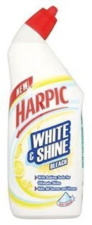 Harpic White & Shine Toilet Bleach Gel, Citrus, Disinfectant To Protect Against 99.9% of Bacteria, Toilet Cleaner 750ml, Pack of 1