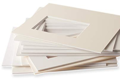 Passepartout Premium Museumsqualität - Reinweiß(Fay10) - 1 Stück - Außen: 80x100 / für Foto: 70x90-12 Weißtöne zur Auswahl in Allen Standardgrößen