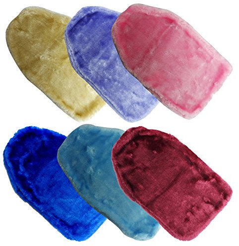 Sure Thermal Fur Soft Hot Water Bottle Protective Skin Cover - 6 Pack Mixed Colours