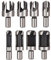 Drill Warehouse 8pcs Wood Plug Cutter Drill Bit Set Straight and Tapered Taper 5/8 1/2 3/8 1/4 Cutting Tool Cork Drill Bit Knife
