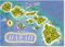 Kühlschrank Magnet mit Hawaiianischem Motiv - The Islands of Hawaii von Dessiaume