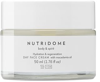 Nutridome Gesichtscreme Tagescreme Feuchtigkeitscreme Für Gesicht Anti-Falten-Creme Mit Macacamia- Und Argan-Öl Ziegenmilch Aloe-Extrakt Feuchtigkeitsspendende Creme Anti-Aging 50ml