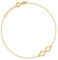 Maverton Infinity Armband Gold mit Unendlichkeitszeichen + personalisierte Geschenkbox mit Gravur - Armkette mit Unendlichkeitssymbol für Frauen - Länge: 16-19 cm - 8 oder 14 Karat - 8 Karat