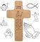 Jesus Kreuz mit individueller Gravur - Spruch, Motiv, Psalm - christliches Wandkreuz, Auferstehungskreuz, Holz Kruzifix als christliches Geschenk, religiöse Geschenkidee
