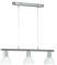 3-flammige Balkenpendelleuchte 61cm breit mit Glasschirmen Weiß