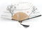 1SourceTek Folding Hand Held Fan 8.27(21cm) with Fabric Sleeve Protection For Gifts and Wall Decoration - Japanese Retro Style