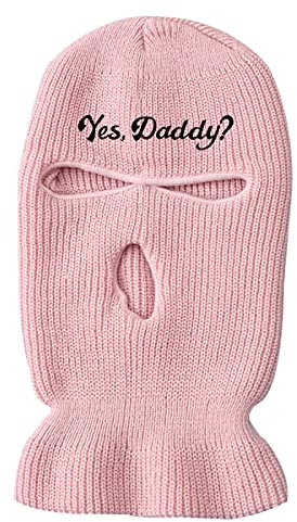3-Loch Skimaske Strickmütze Warm Outdoor Radfahren Winddichte Maske Sturmhaube, rose, One size, 41