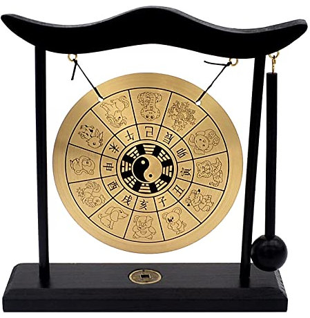 Juanxian Gong Mit Schlägel - Tragbare Messing TamTam Klein H1304