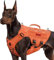 OneTigris AIRE MESH Pettorina tattica per cani di taglia media, con design a rete, traspirante, militare, con maniglie, pettorina per cani di servizio, per passeggiate e trekking (XL, Arancione)