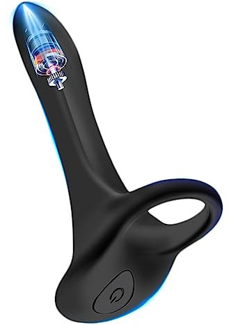 TOUNID Penisring Vibrator mit 20 vibrationsmodi Paarvibrator Hodenringe für Männer Paare Extrem Penisringe Massager Silikon Sex Spielzeug schwarz