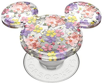 PopSockets Phone Grip with Expanding Kickstand, Adhesive Grip, Disney - Translucent Mickey Cascading Flowers