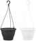 2er Set Hängeampel Blumentopf Ø 25cm Kunststoff Blumenampel Anthrazit Weiß Hängetopf Pflanzenampel Blumenkasten Hänge Blumenkübel