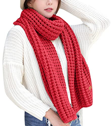 Schal Damen Winter Dreieckschal Loop Schal Scarf Winter Bunt Kint Feel Pashmina Schals Wraps Elastizität Leichter Schal Warme Schals Damen Herren Lange Dicke Schals Strickpaare Schal Wolle Stricken