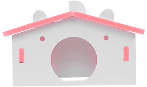 Angoily 1Stk Hamster Nest Schlafhaus Rattenspielzeug und Zubehör Hamster-Modehaus aus Holz Holzhamster Spielzeuge Haustierkäfig Hamsternest Goldener Bär Laufrad Hamsterkäfig Wippe hölzern