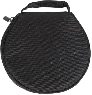 OUNONA Cd-Aufbewahrungstasche Rund 6.50 Zoll Große Kapazität Organizer Mit Reißverschluss Staubschutz Kratzfest Tragbar Für Auto Und Zuhause 6.50X6.30X1.18In