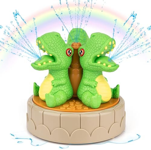 Juegos de Agua para Niños Exterior, Juegos Piscina para Niños Juguete Niño 3 4 5 6 7 8 9 10 Años, Aspersor Infantil con Forma de Dino Juguetes de Agua para Niños