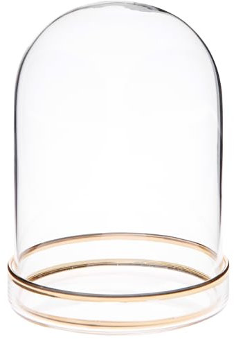 Plymor Glasglocke mit Goldrand, 7,6 x 10,2 cm, Glasschale mit Goldrand