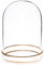 Plymor Glasglocke mit Goldrand, 7,6 x 10,2 cm, Glasschale mit Goldrand